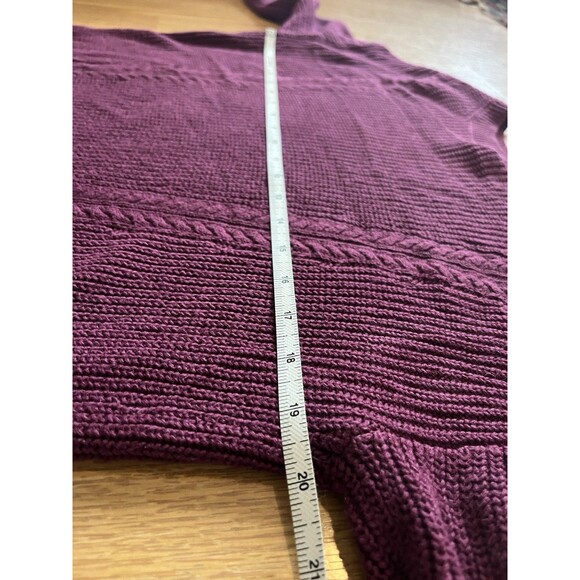 Banana Republic Maroon/Burgundy Oversized Crew Neck Knit Sweater Size XS - Picture 8 of 8